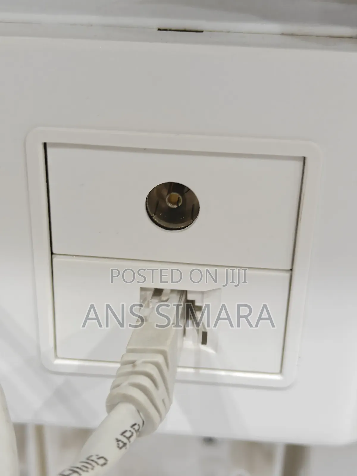 Wall Plate With a Television Coaxial Socket and an Rj45 Data Socket