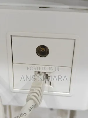 Wall Plate With a Television Coaxial Socket and an Rj45 Data Socket