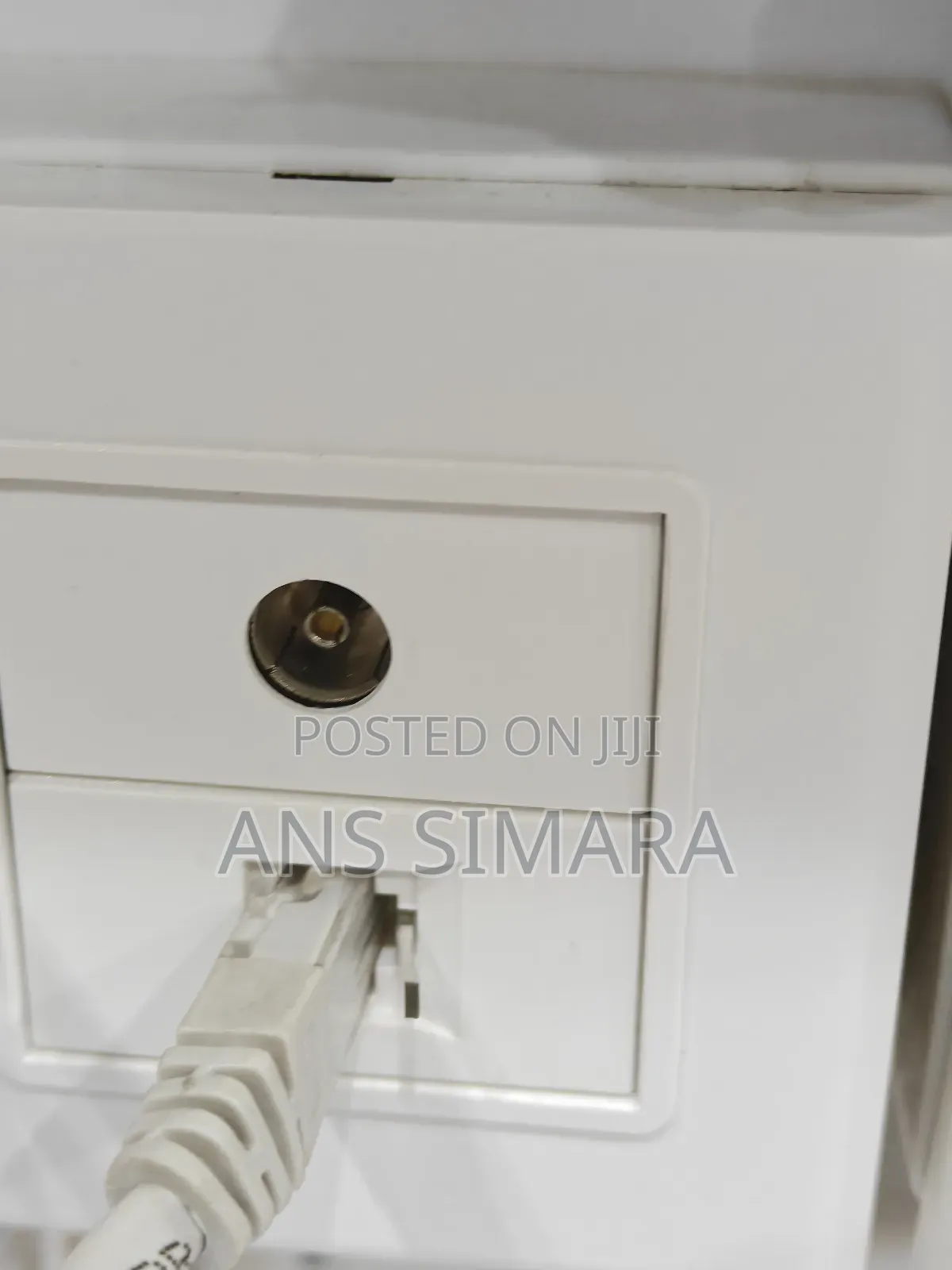 Wall Plate With a Television Coaxial Socket and an Rj45 Data Socket