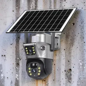 Outdoor Security 12mp 4g PTZ Rotating Dual Lens Solar CCTV Camera