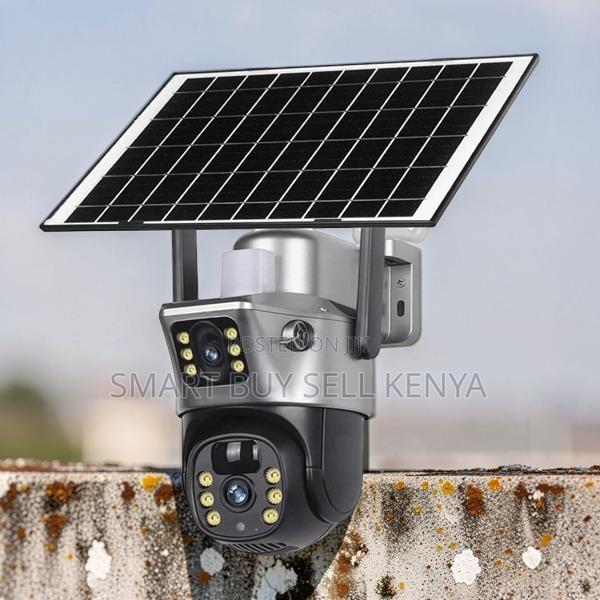 V380 Pro App 12mp 4g PTZ Rotating Dual Lens Solar Camera