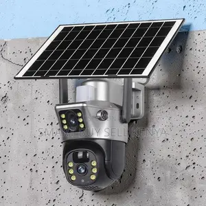 Rechargeable Battery 12mp 4g PTZ Rotating Dual Lens Solar Camera