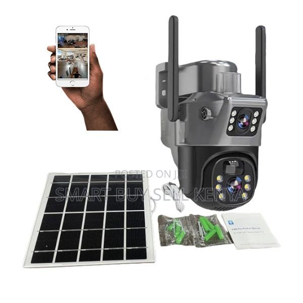 Cloud Storage Support 12mp 4g PTZ Rotating Dual Lens Solar Camera
