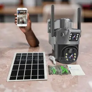 Ip66 Rated Waterproof 12mp 4g PTZ Rotating Dual Lens Solar Camera