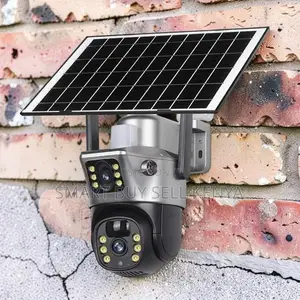 Weatherproof Housing 12mp 4g PTZ Rotating Dual Lens Solar Camera