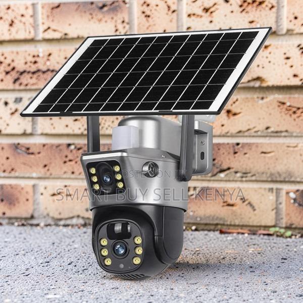 8w High Efficiency Solar Panel 12mp 4g PTZ Dual Lens Solar Camera - main view