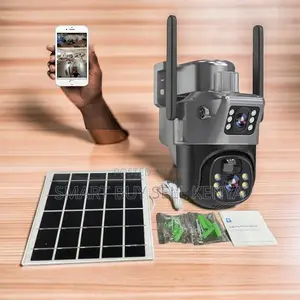 Remote View Monitoring 12mp 4g PTZ Rotating Dual Lens Solar Camera