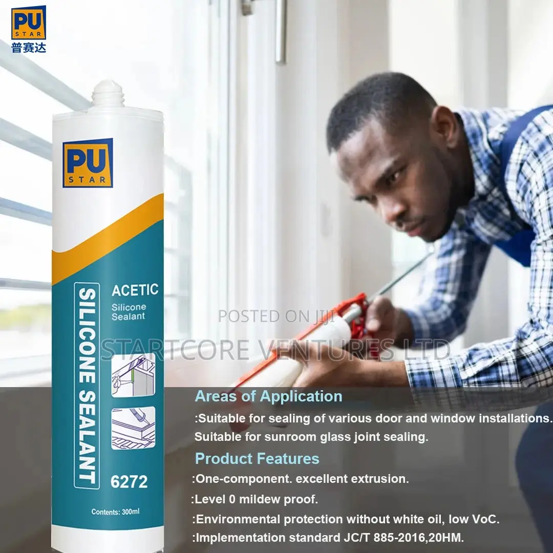 Pu Star Silicone Sealant Gp 280ml Black/Clear