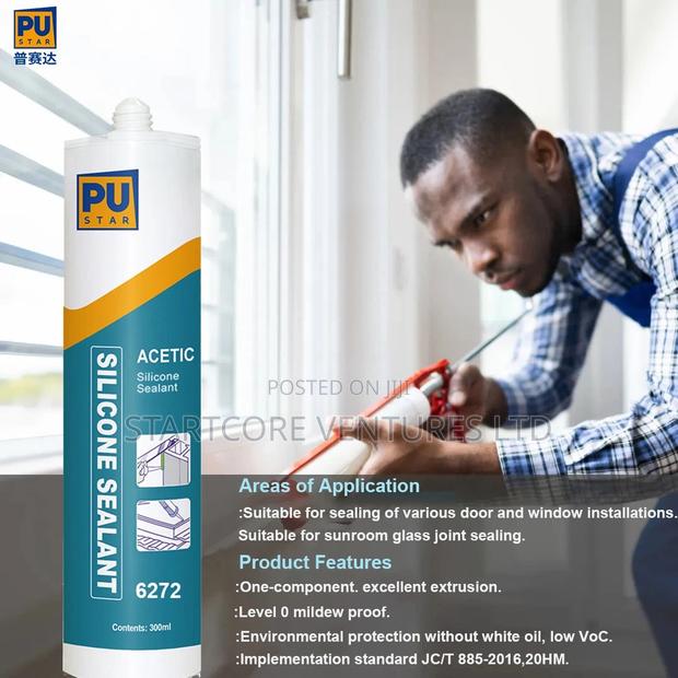 Pu Star Silicone Sealant Gp 280ml Black/Clear