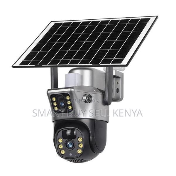 Audio Recording Support 12mp 4g PTZ Rotating Dual Lens Solar Camera