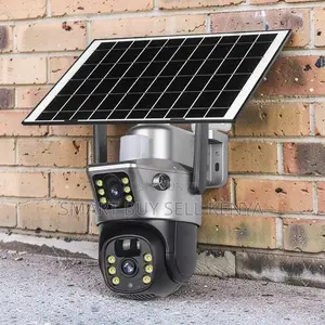 24/7 Night Vision 12mp 4g PTZ Rotating Dual Lens Solar CCTV Camera