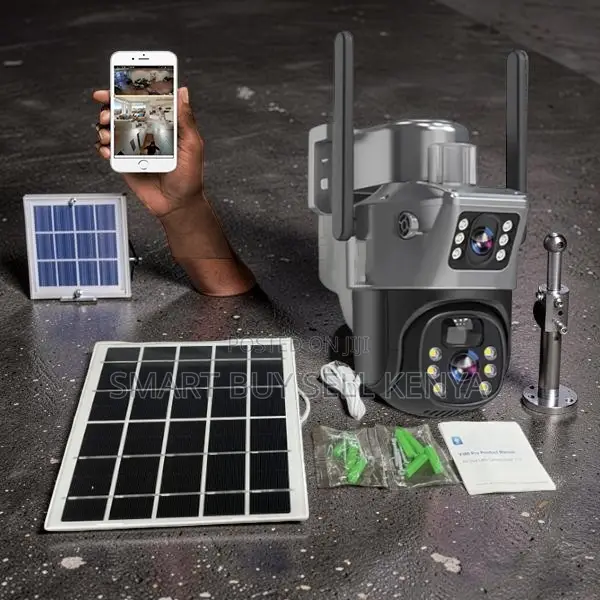 Cloud Storage Back Up Support 12mp 4g PTZ Dual Lens Solar CCTV Camera