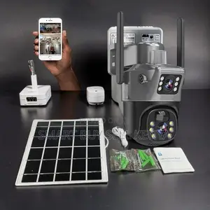 Stand Alone 12mp 4g PTZ Rotating Dual Lens Solar CCTV Camera