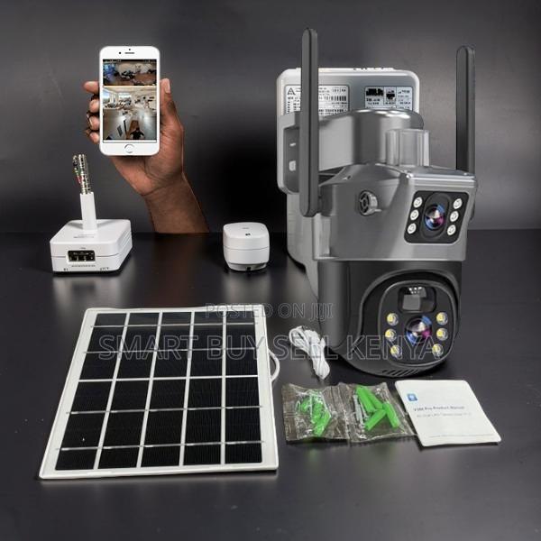 Stand Alone 12mp 4g PTZ Rotating Dual Lens Solar CCTV Camera - main view