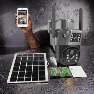 Large Capacity Batteries 12mp 4g PTZ Rotating Dual Lens Solar Camera