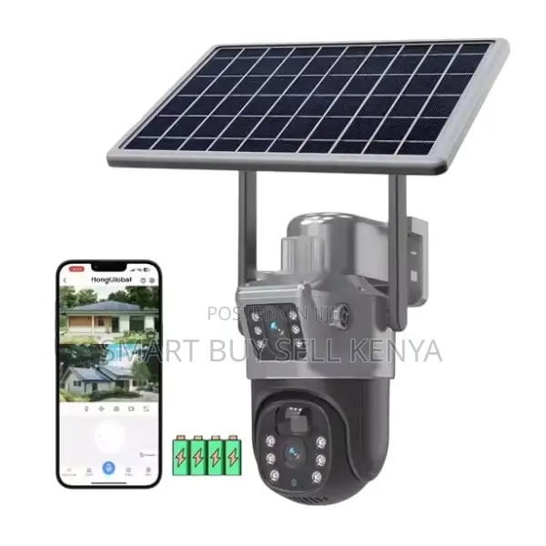 Quick Wake Up 12mp 4g PTZ Rotating Dual Lens Solar CCTV Camera