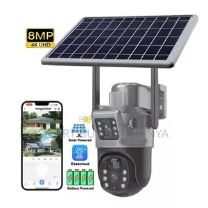Ultra Low Power 12mp 4g PTZ Rotating Dual Lens Solar CCTV Camera