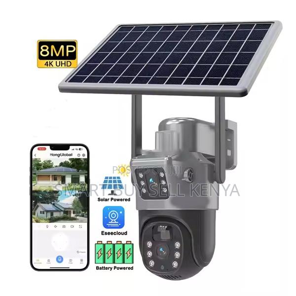 Ultra Low Power 12mp 4g PTZ Rotating Dual Lens Solar CCTV Camera