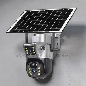 Pir Sensor Alarm 12mp 4g PTZ Rotating Dual Lens Solar Camera