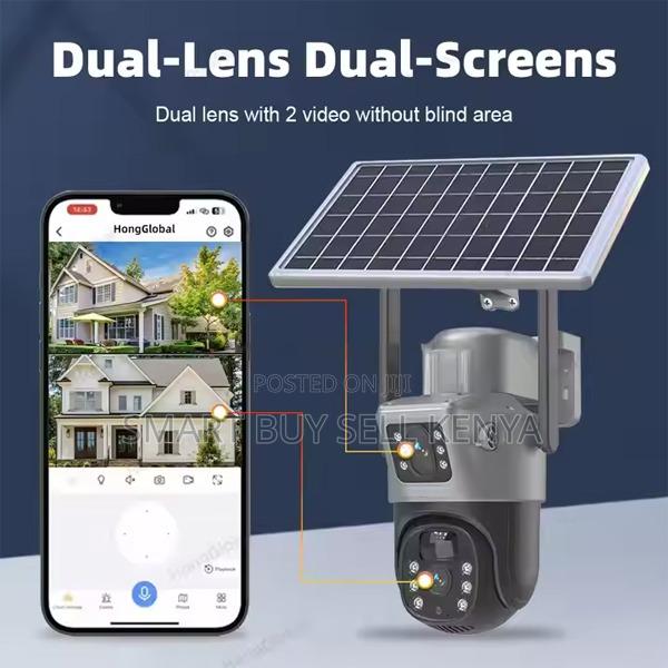 Built-in Microphone and Speaker 12mp 4g PTZ Dual Lens Solar Camera