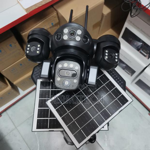 4 Lenses CCTV 4g Dua Panel Solar Surveillance CCTV - thumbnail 3