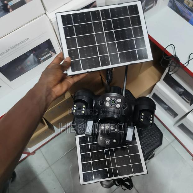 Dual Solar CCTV Camera 4 Lens Dual Panel - thumbnail 2