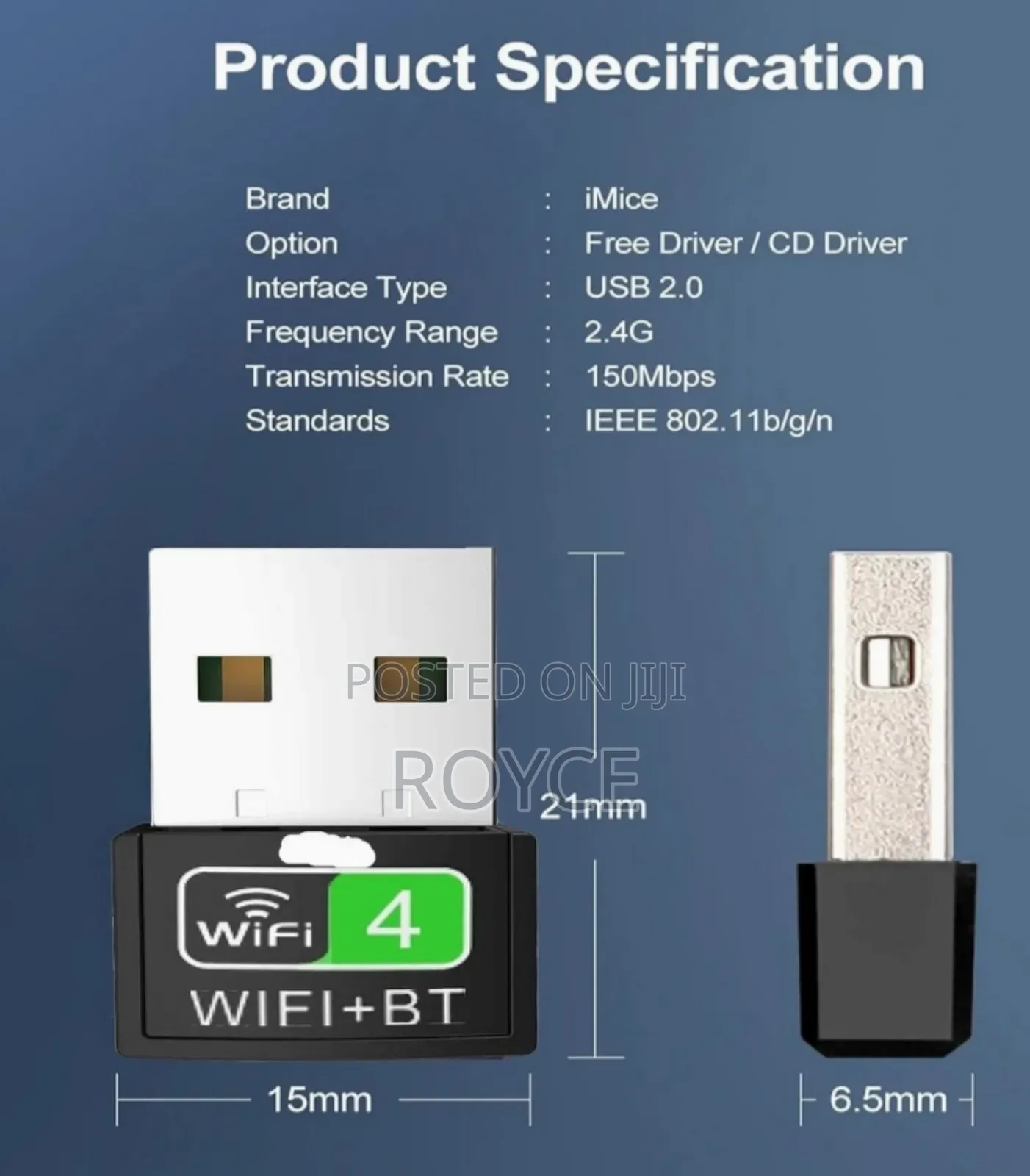 Wifi + Wireless 4.2 Usb Adapter