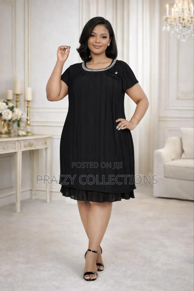 Soft Pleated Chiffon Dress - thumbnail 3