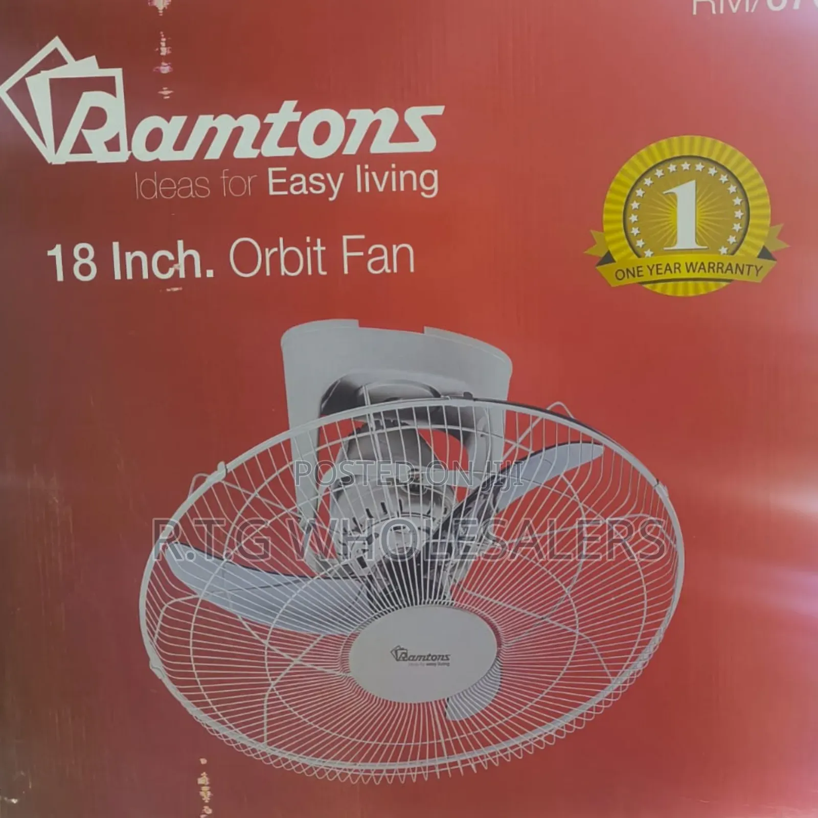 Ramtons 18′′ Oscillating Orbit Fan With Durable Blades