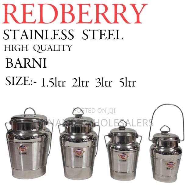 Red-Berry Stainless Steel Milk Can Barni - main view