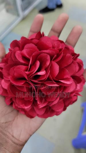 Maroon/ Burgandy Flower Clip - main view