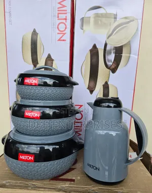 Milton Set of 3 Hotpots With a Flask