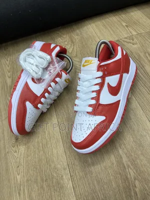 Nike Dunk Low Retro Sneakers In The "Usc" Gym Red And White