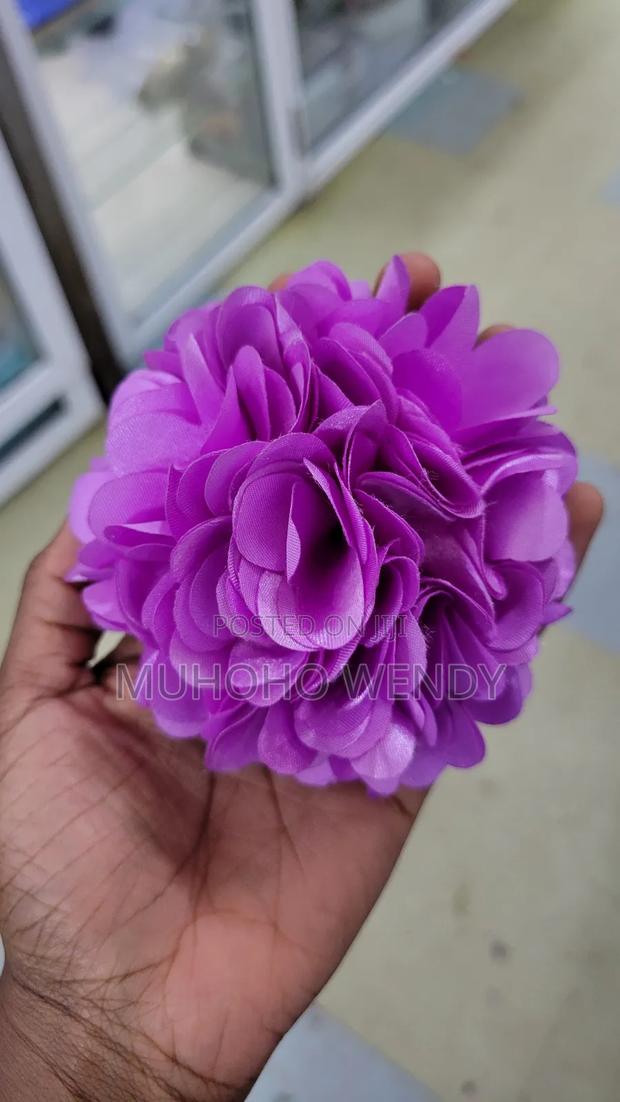 Purple Flower Clips - main view