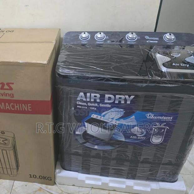Ramtons 10 Kg Black Twin Tub Washer – Top Load