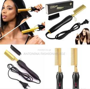 Electrical Hair Straightening Curling Hot Comb - thumbnail 2