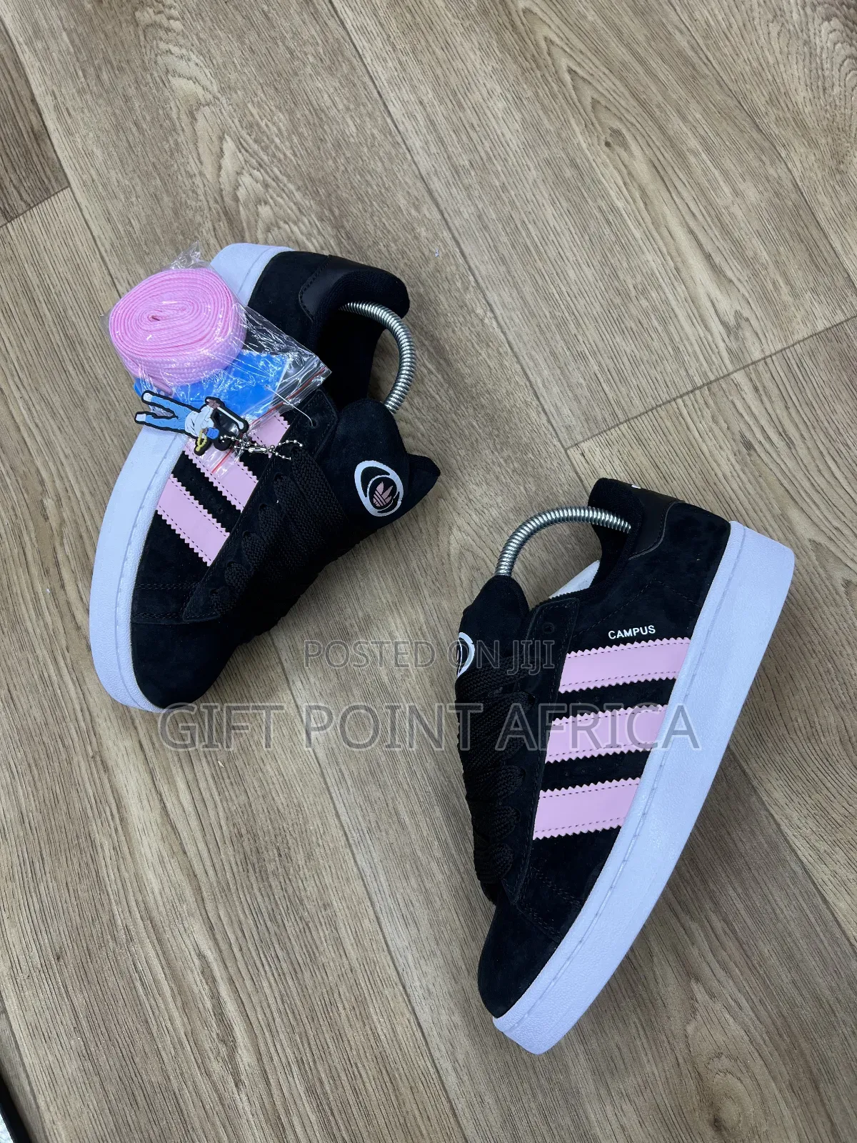Adidas Campus  Sneakers In The Black And True Pink