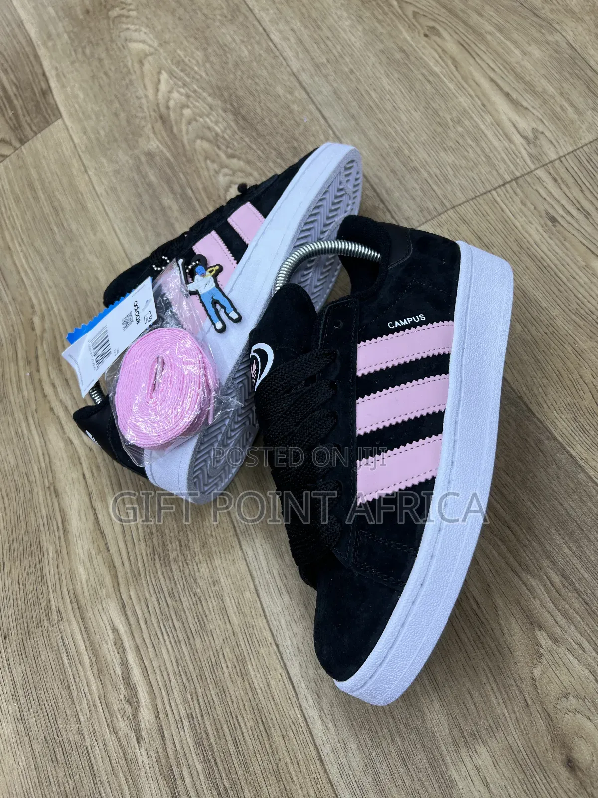 Adidas Campus  Sneakers In The Black And True Pink