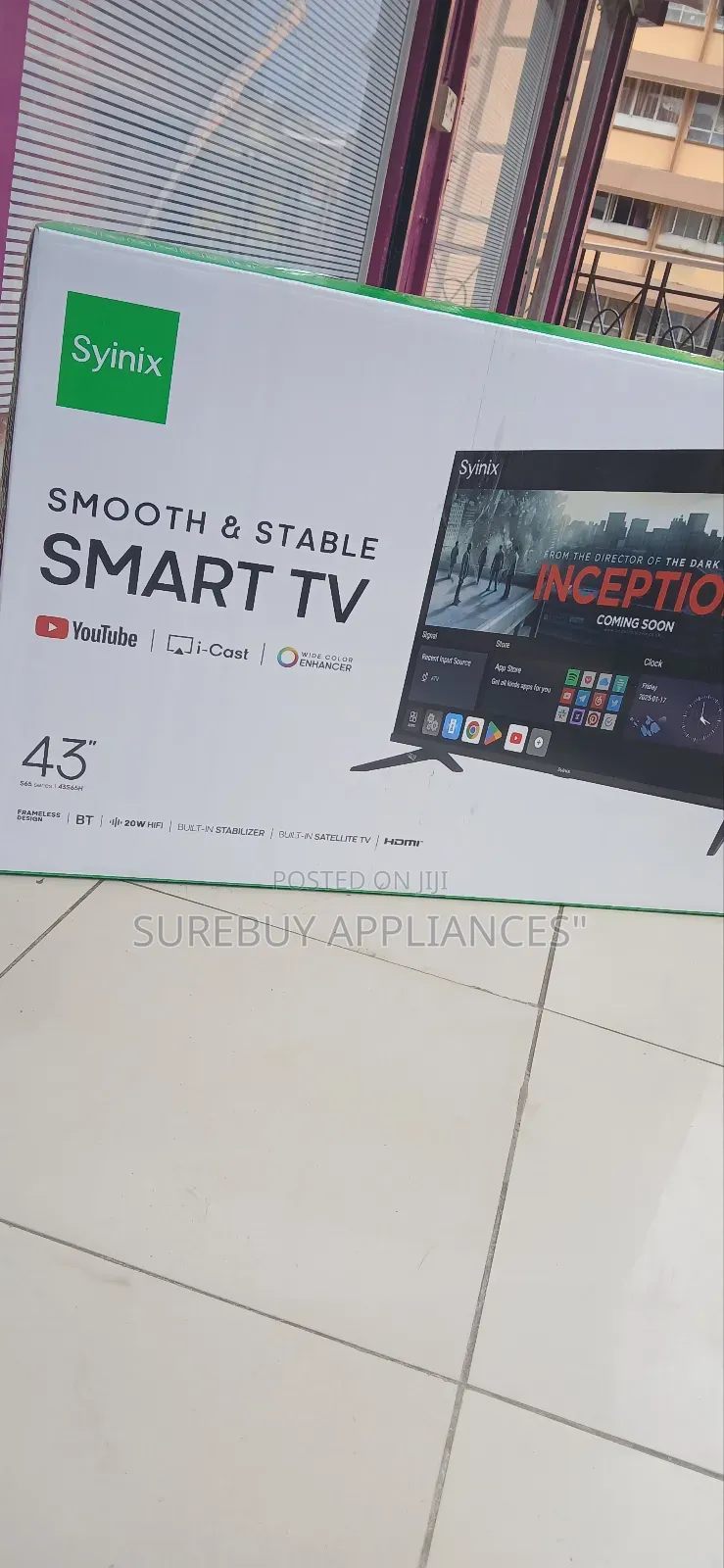 Syinix 43′′ Smart Led Tv With Built-in Voltage Stabilizer