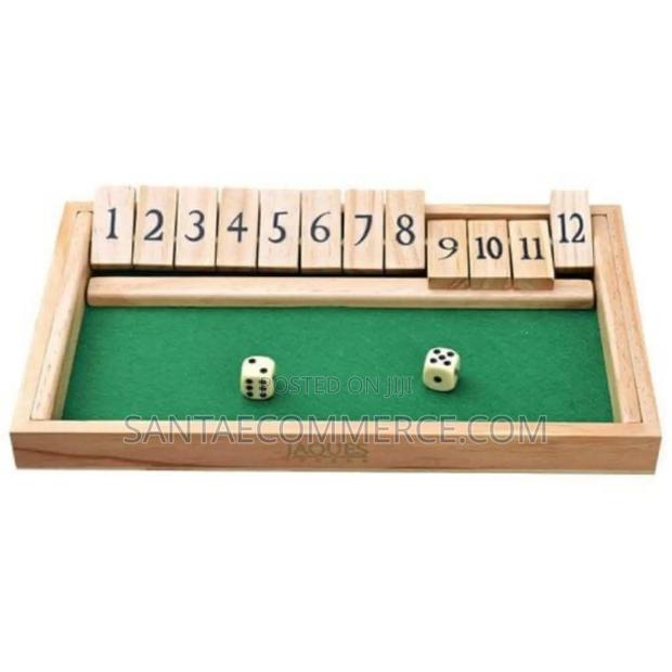Classic Wooden Shut the Box Dice Game (12 Number Edition)