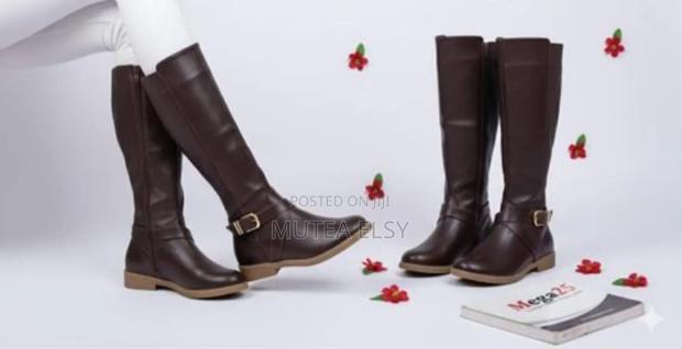 Black Coffee Brawn Ladies Knee Length Boots
