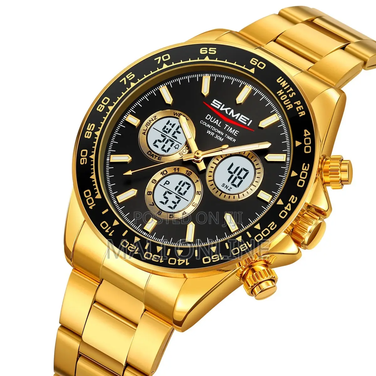 Skmei 2505 Digital Dual Time Watch for Men Stainless Steel