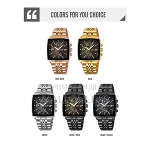 Skmei 2434 Chronograph Quartz Watch for Men Stainless Steel Band Water