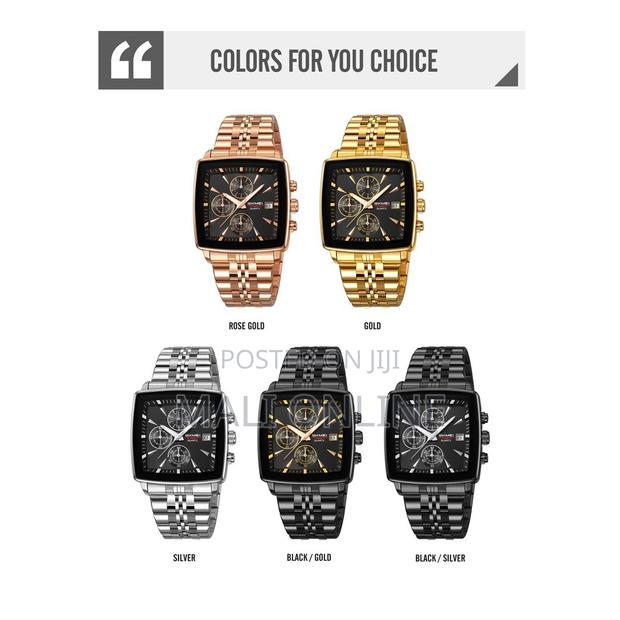 Skmei 2434 Chronograph Quartz Watch for Men Stainless Steel Band Water