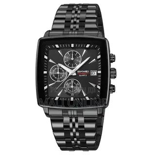 Skmei 2434 Chronograph Quartz Watch for Men Stainless Steel Band Water