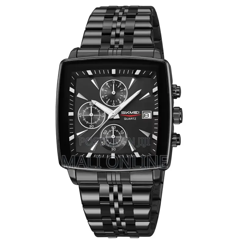 Skmei 2434 Chronograph Quartz Watch for Men Stainless Steel Band Water