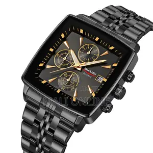 Skmei 2434 Chronograph Quartz Watch for Men Stainless Steel Band Water