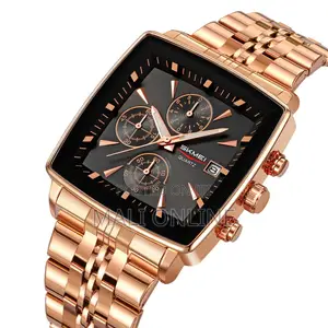 Skmei 2434 Chronograph Quartz Watch for Men Stainless Steel Band Water