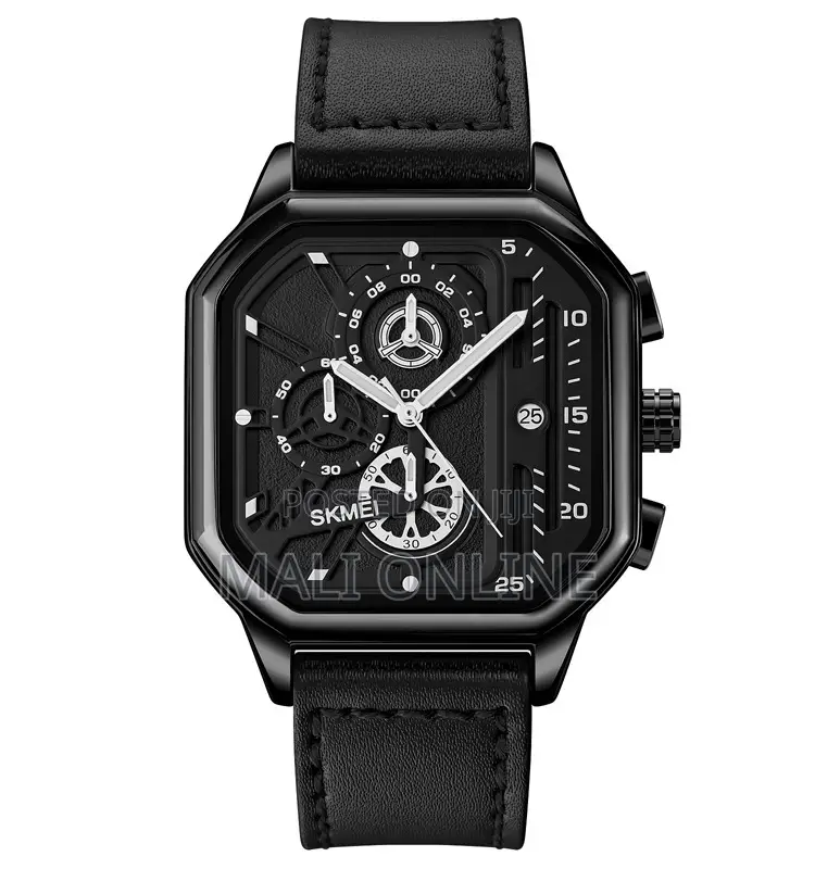 Skmei 1963 Chronograph Quartz Watch for Men Leather Strap