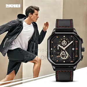 Skmei 1963 Chronograph Quartz Watch for Men Leather Strap